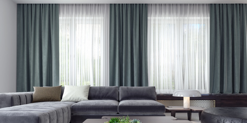 Modern and elegant electric curtain rails