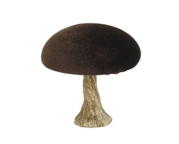 Dekoracja Velvet Gomba 10 cm barna