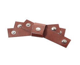 Zestaw obrączek na serwetki Eco Leather 4szt. barna