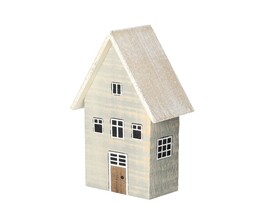 Dekoracja Snow House 19cm fehér szürke