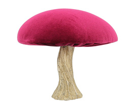 Dekoracja Velvet Gomba 17 cm rubin