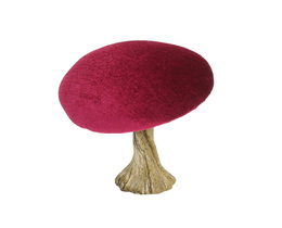 Dekoracja Velvet Gomba 10 cm rubin