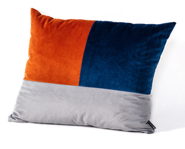 Poduszka Patchwork kwadratowa réz tinta szürke