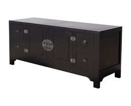 Fiókos komód Modern 137x45x76cm fekete