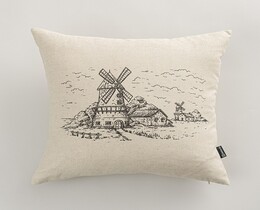 Párnahuzat párnához Countryside Windmill 45x45 cm