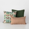 Zestaw poduszek do salonu Homely Folk green